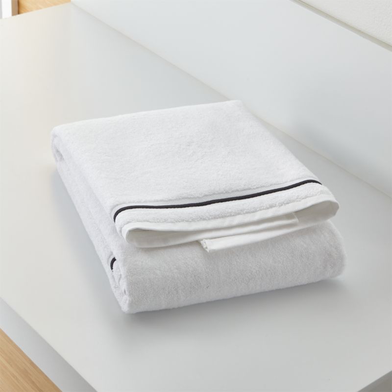 Haven 700Gram Organic Black Bath Towel + Reviews Crate and Barrel