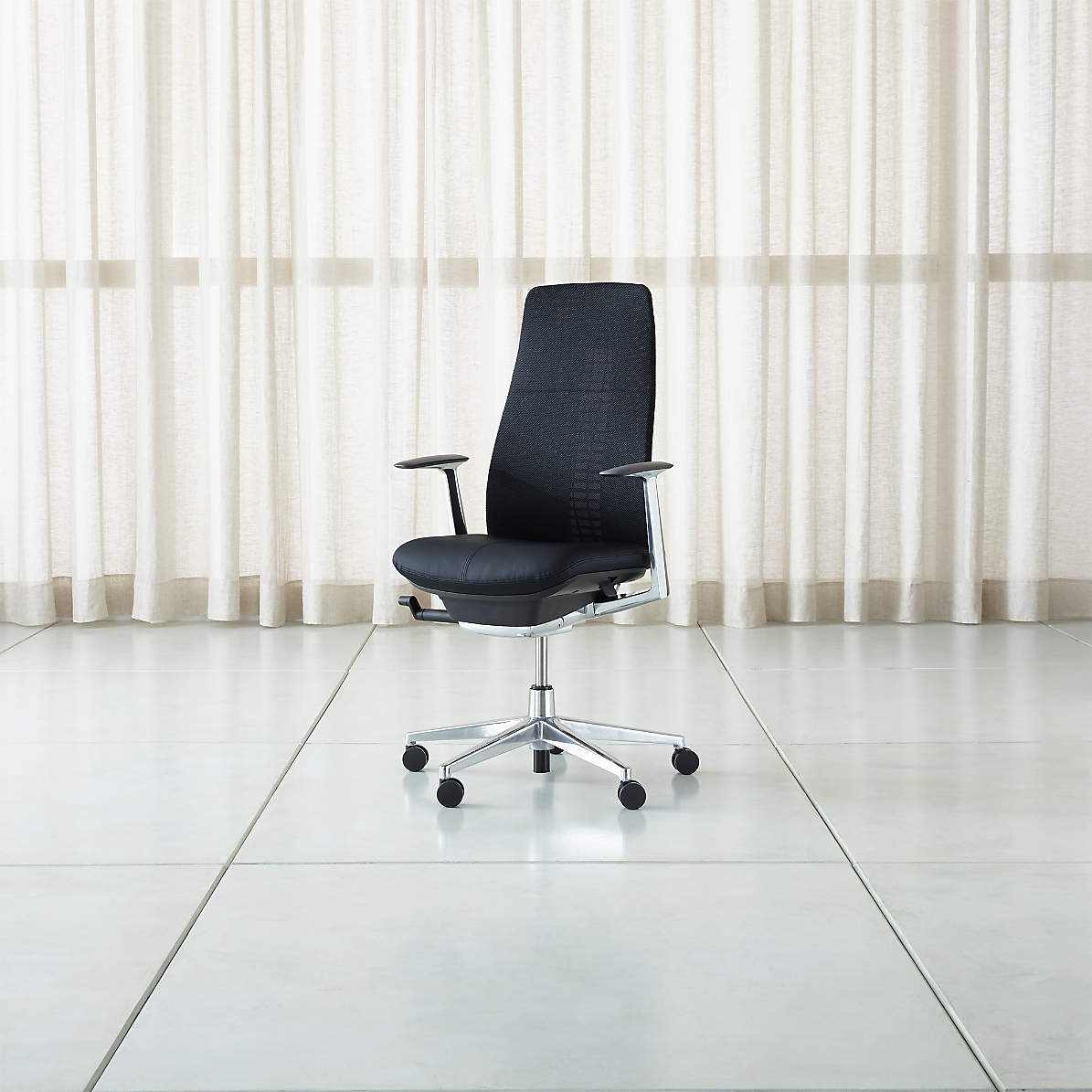 haworth black fern high back desk chair  reviews  crate