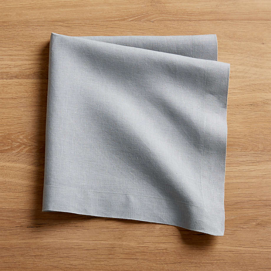 Helena Grey Linen Napkin + Reviews Crate and Barrel