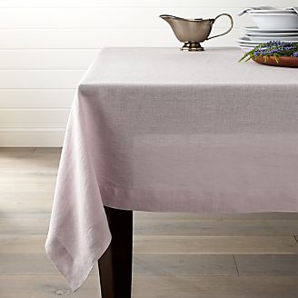 Helena Lilac Purple Linen Tablecloth