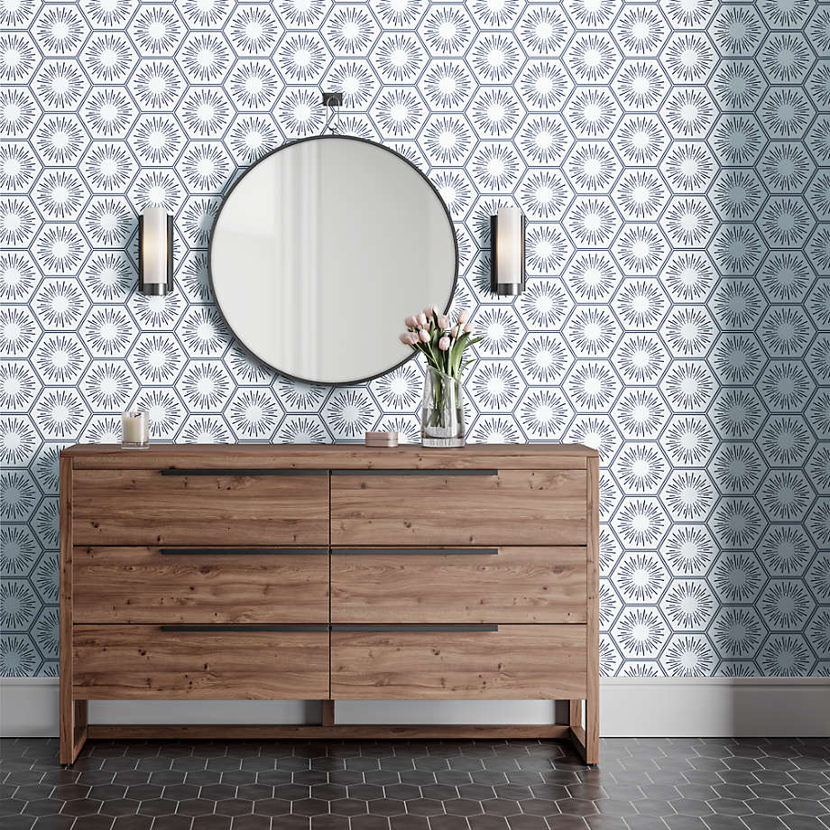 Tempaper Cobalt Hello Sunshine Wallpaper Crate And Barrel