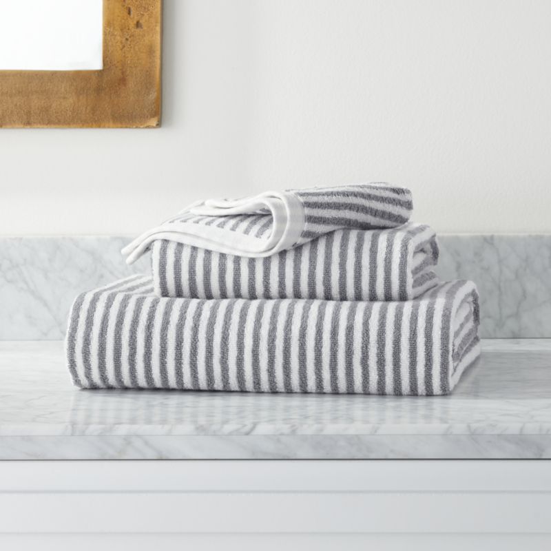 grey bath towels