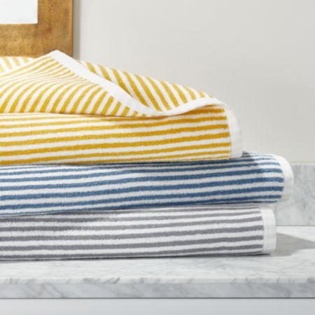 Hemi Organic Stripe Bath Towels Crate And Barrel