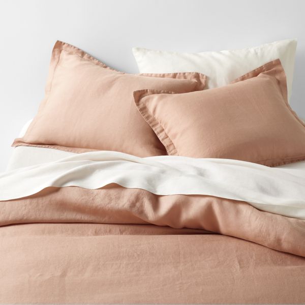 New Natural Hemp Terracotta King Duvet Cover
