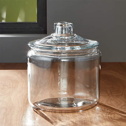 Heritage Hill 128 Oz Glass Jar With Lid Reviews Crate And Barrel