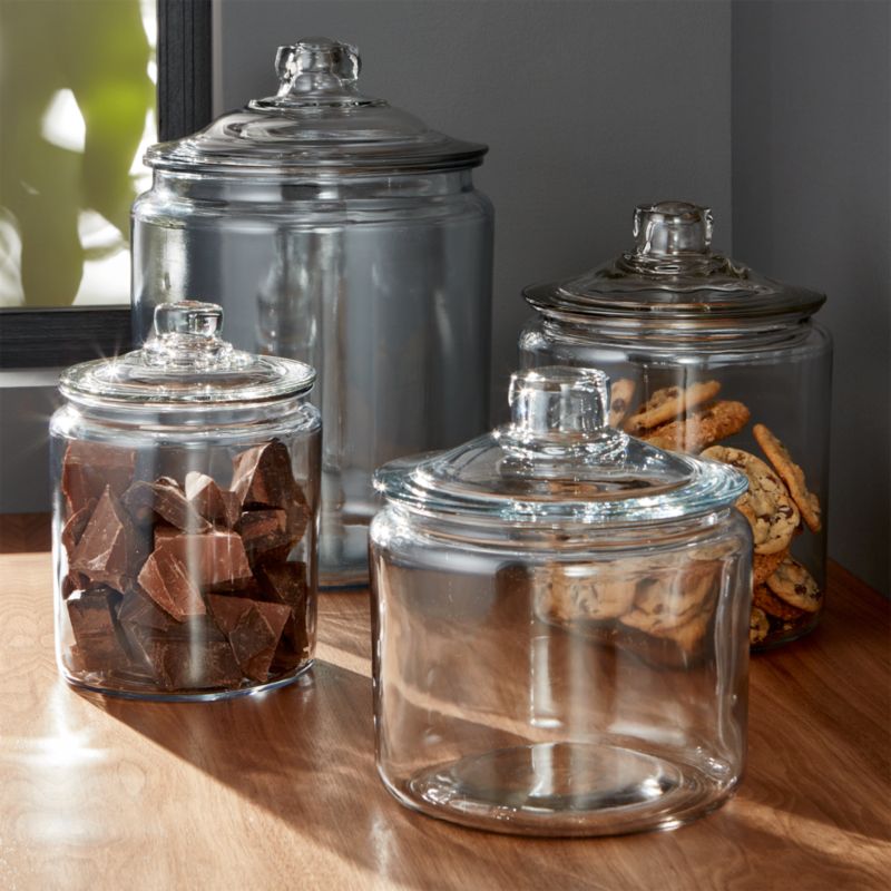 Heritage Hill Glass Jars with Lids | Crate and Barrel