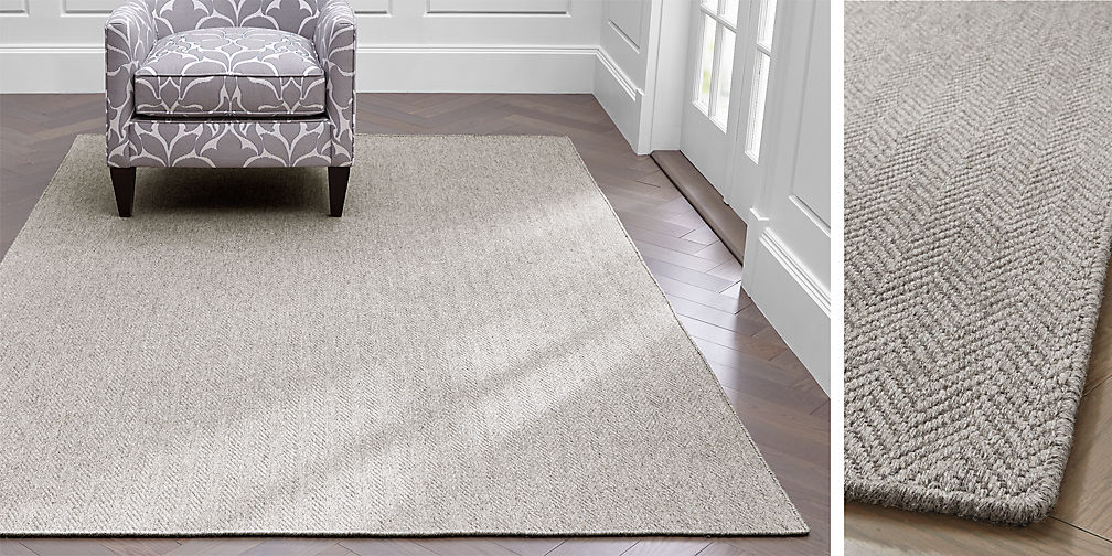 Herringbone Wool-Blend Rugs