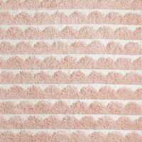 Hi/Low Scallop Elegant Pink Flatweave Kids Performance 12"x18" Rug Swatch