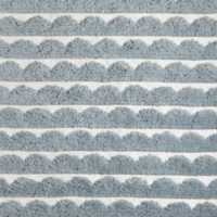 Hi/Low Scallop Mist Blue Flatweave Kids Performance 12"x18" Rug Swatch