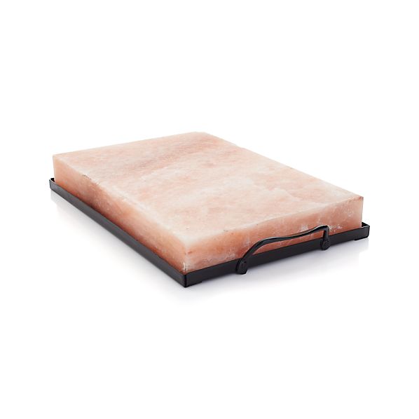 Himalayan Salt Block And Holder Crate Barrel Himalayan Salt Block And