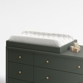 Image of Olive Green Wood Baby Changing Table Topper