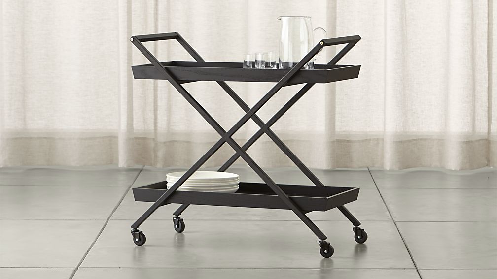 Perfect Ideas Of Crate And Barrel Kitchen Cart Best Home Design Hobbs Bar Cart