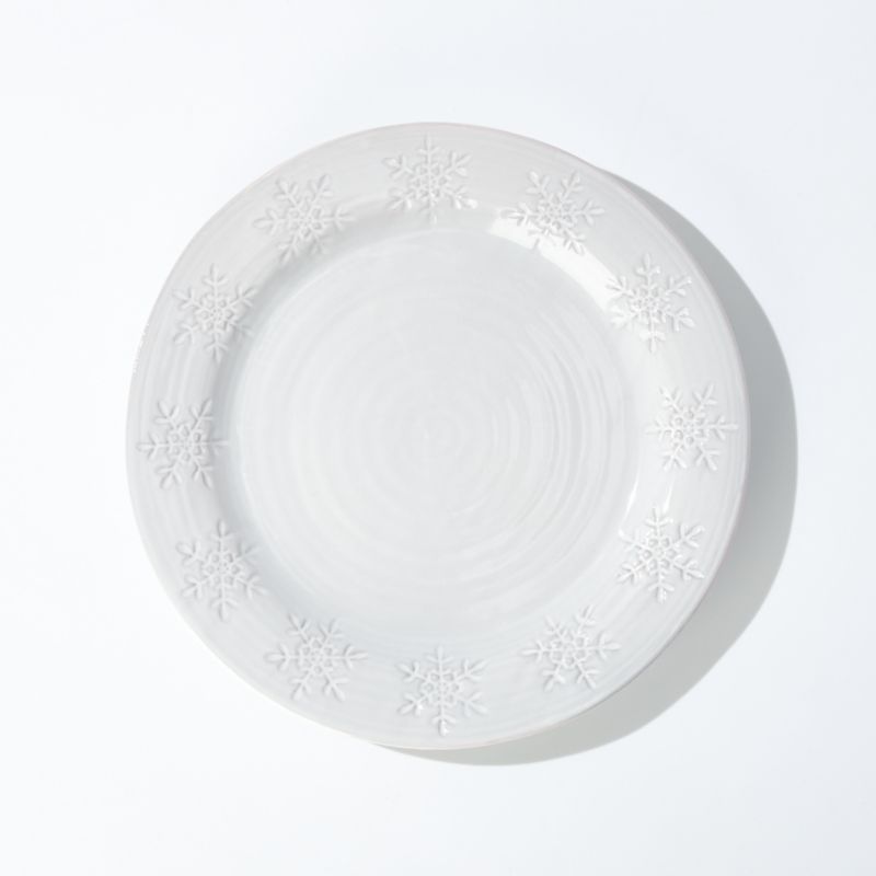 Holiday Snowflake Dinner Plate Crate and Barrel