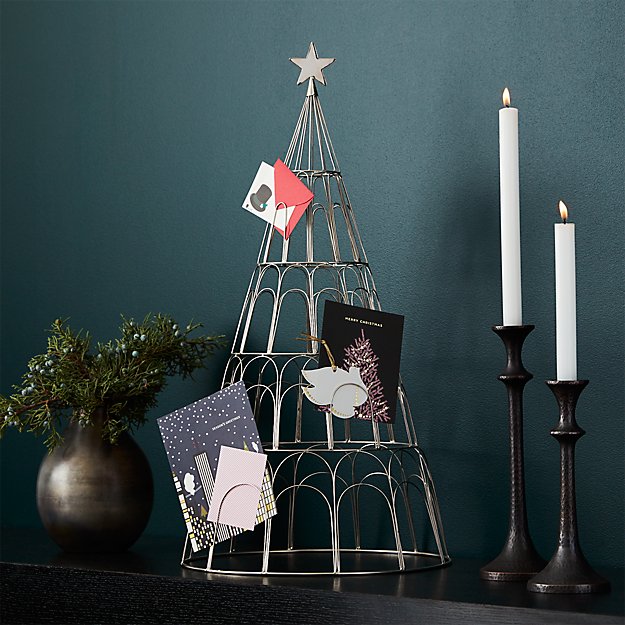 christmas tree card holder crate and barrel christmas tree card holder crate and barrel