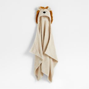 Image of Lion 100% Organic Cotton Hooded Kids Towel