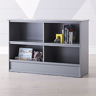 Kids Bookcases And Bookshelves Crate Barrel Horizon Wide Grey Bookcase Kids