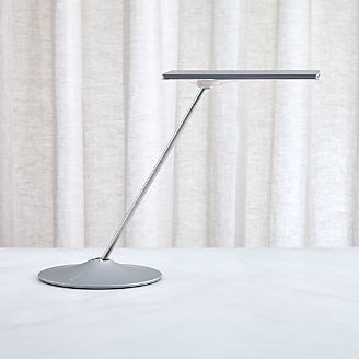 Table Lamps For Bedside And Desk Crate Barrel Humanscale Horizon Silver Desk Lamp