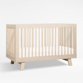 Image of Babyletto Hudson Washed Natural Wood 3-in-1 Convertible Crib