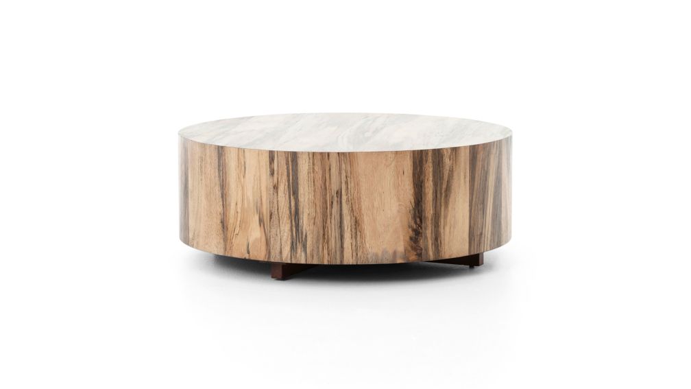 Hudson Spalted Primavera Round Wood Coffee Table  Reviews 