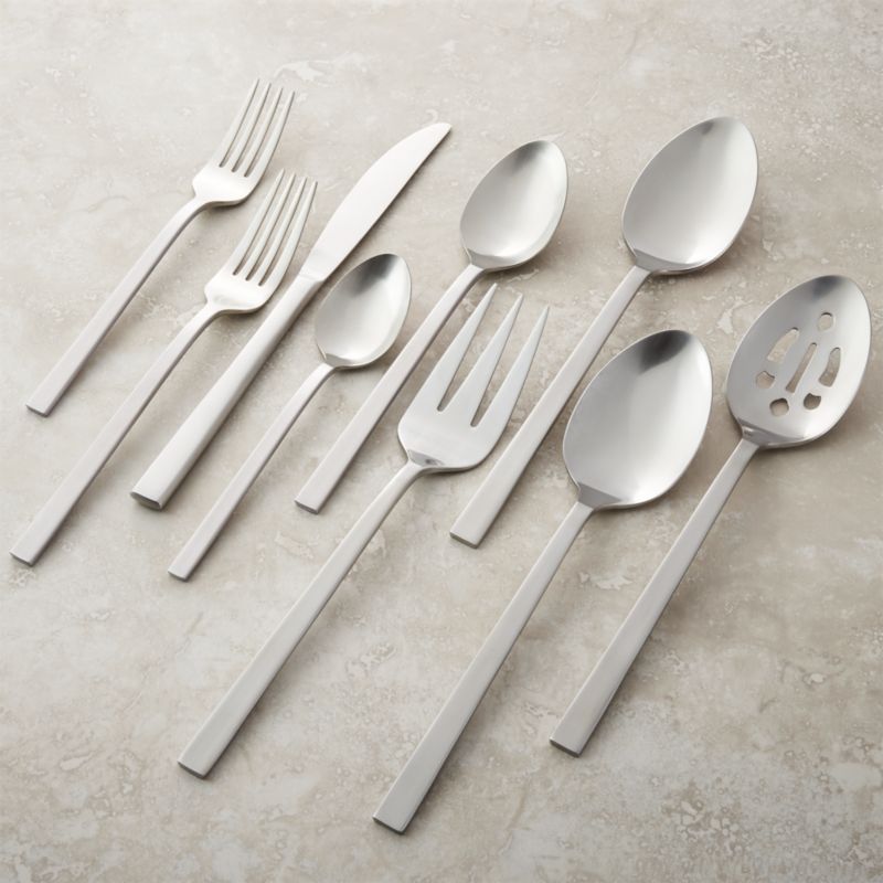 Hudson 52Piece Flatware Set + Reviews Crate and Barrel