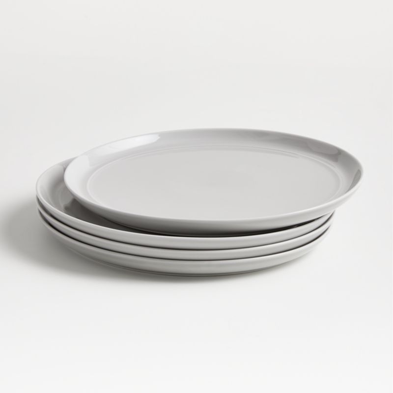 Set of 4 Hue Light Grey Dinner Plates + Reviews | Crate and Barrel Canada