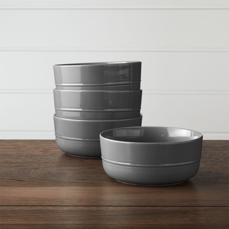 gray mixing bowls