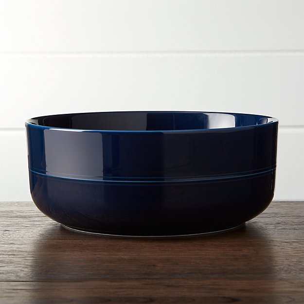 Hue Navy Blue Serving Bowl | Crate and Barrel