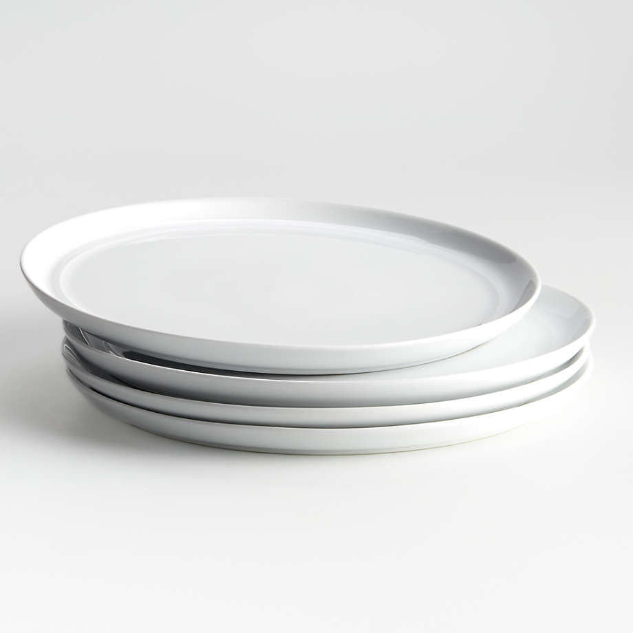 Hue White Dinner Plates, Set of Four + Reviews | Crate and Barrel