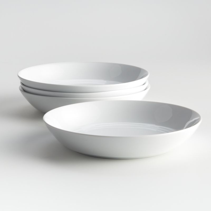 Hue White Low Bowls, Set of 4 + Reviews Crate and Barrel