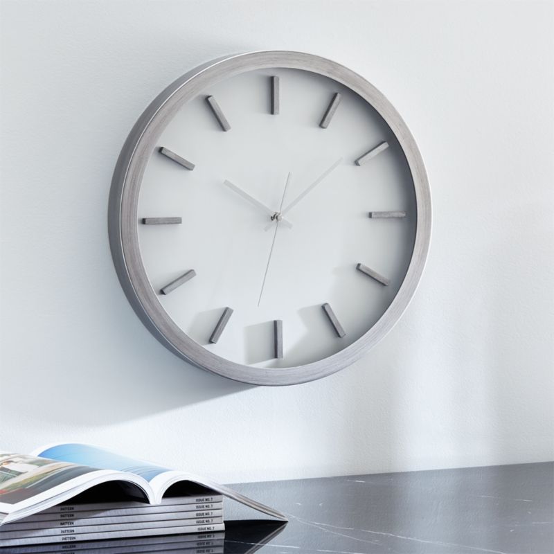 silver wall clocks uk