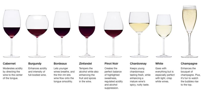wine glass shapes