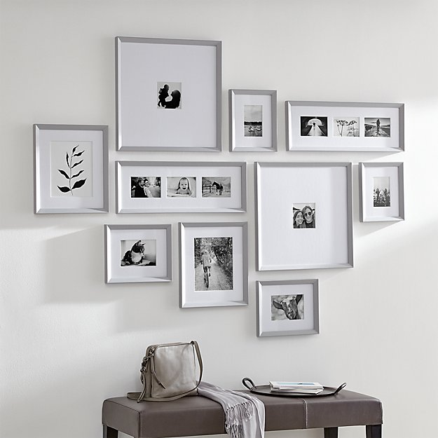 Icon Grey Frame Gallery Set Of 4 Reviews Crate And Barrel