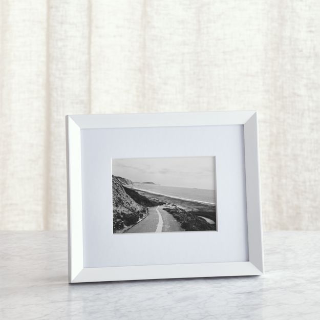 Icon 5x7 White Picture Frame + Reviews Crate and Barrel