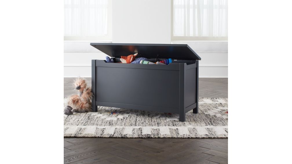I'm Just a Charcoal Wooden Toy Box + Reviews Crate and Barrel