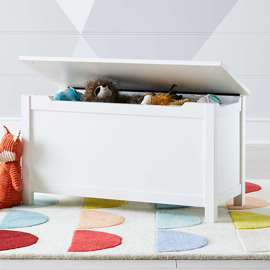 white toy box for girls