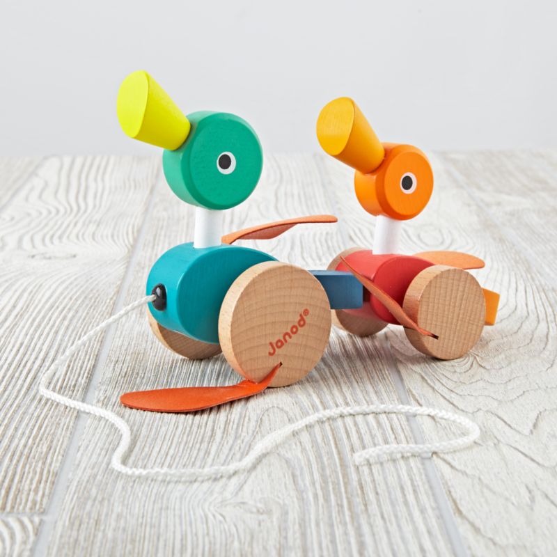 wooden duck pull toy