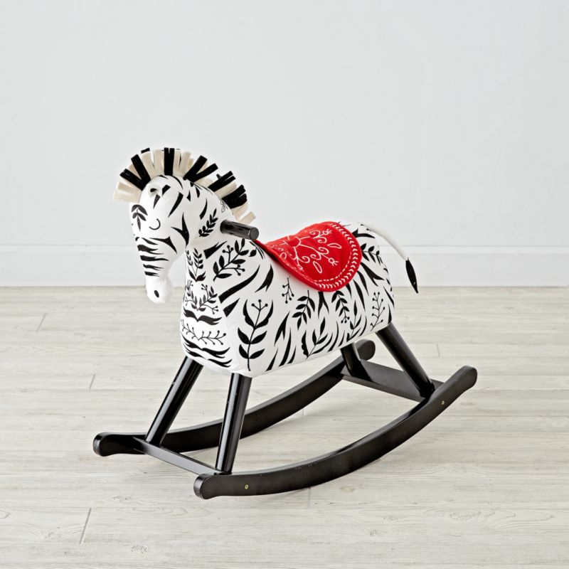 Zebra Rocking Horse for Toddlers + 