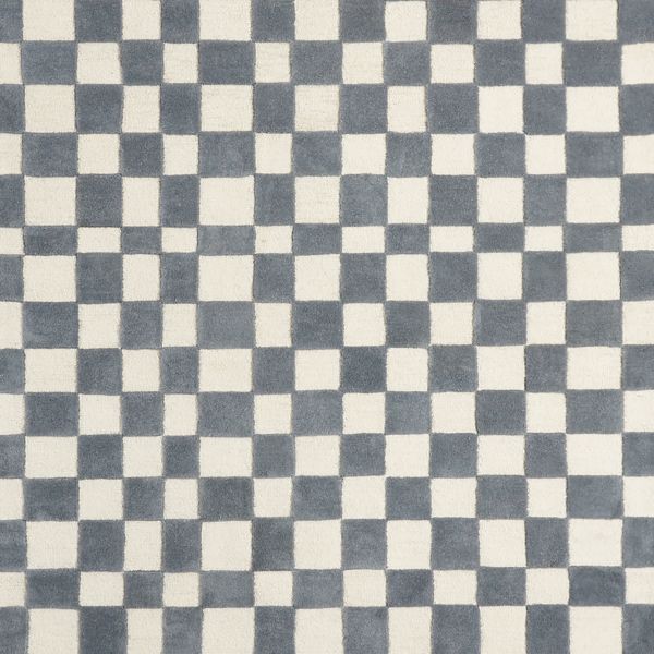Imperfect Checkerboard Wool Smoke Blue Kids 12