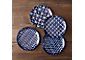 Indigo Blue Batik Plates Set of 4