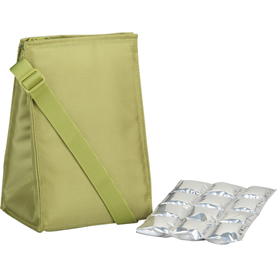 Insulated Green Lunch Bag with Ice Mat $8.95