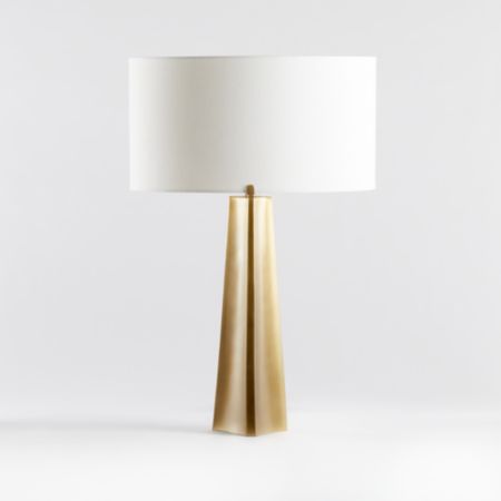 Isla Brass Triangle Table Lamp Reviews Crate And Barrel