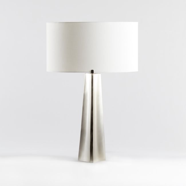Online Designer Bedroom Isla Pewter Triangle Table Lamp