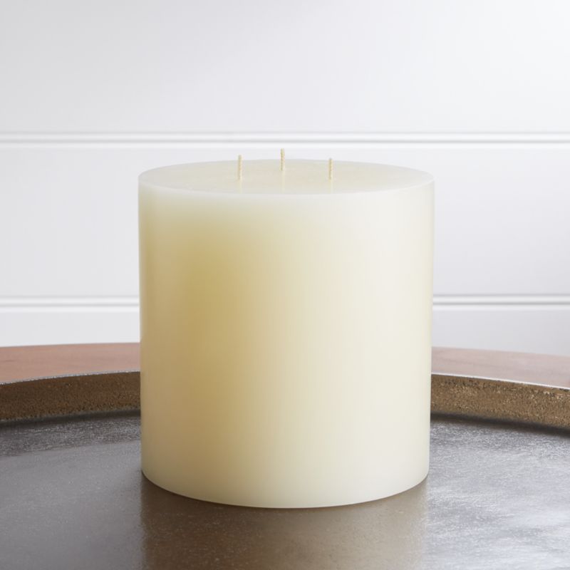 6"x6" Ivory Pillar Candle + Reviews Crate and Barrel