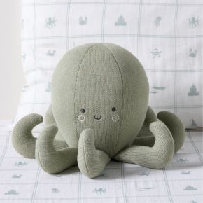 Image of Cooper Green Octopus Pillow by Jake Arnold