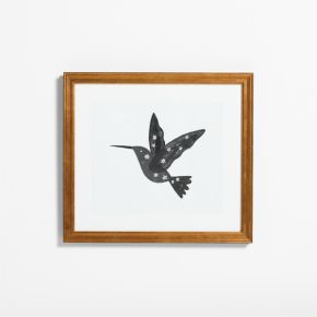 Image of Hummingbird Gold Framed Wall Art Print by Jeremiah Brent