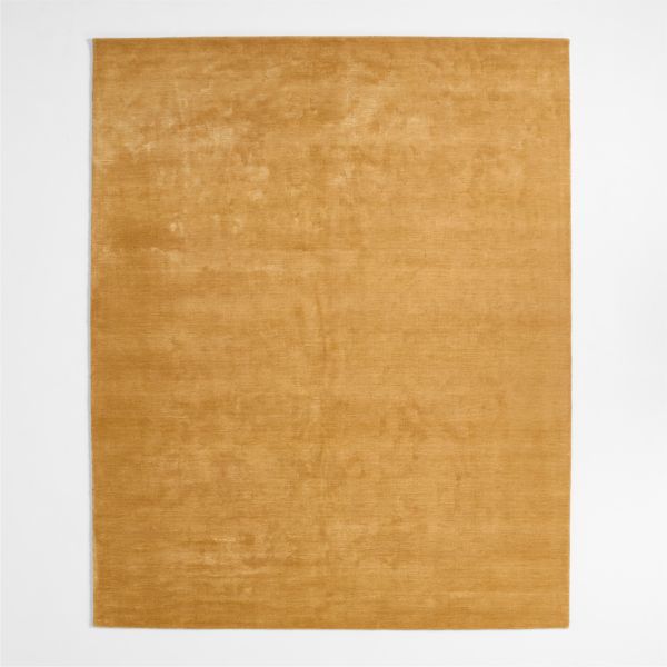 Narrative Dutch Yellow Wool and Tencel Kids Area Rug 8'x10' by Jeremiah Brent
