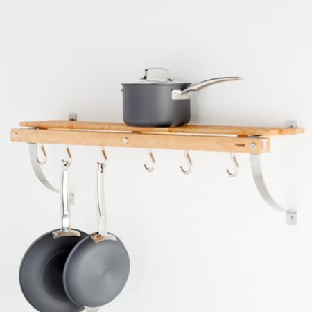 J K Adams Wall Mounted Maple Pot Rack Crate And Barrel