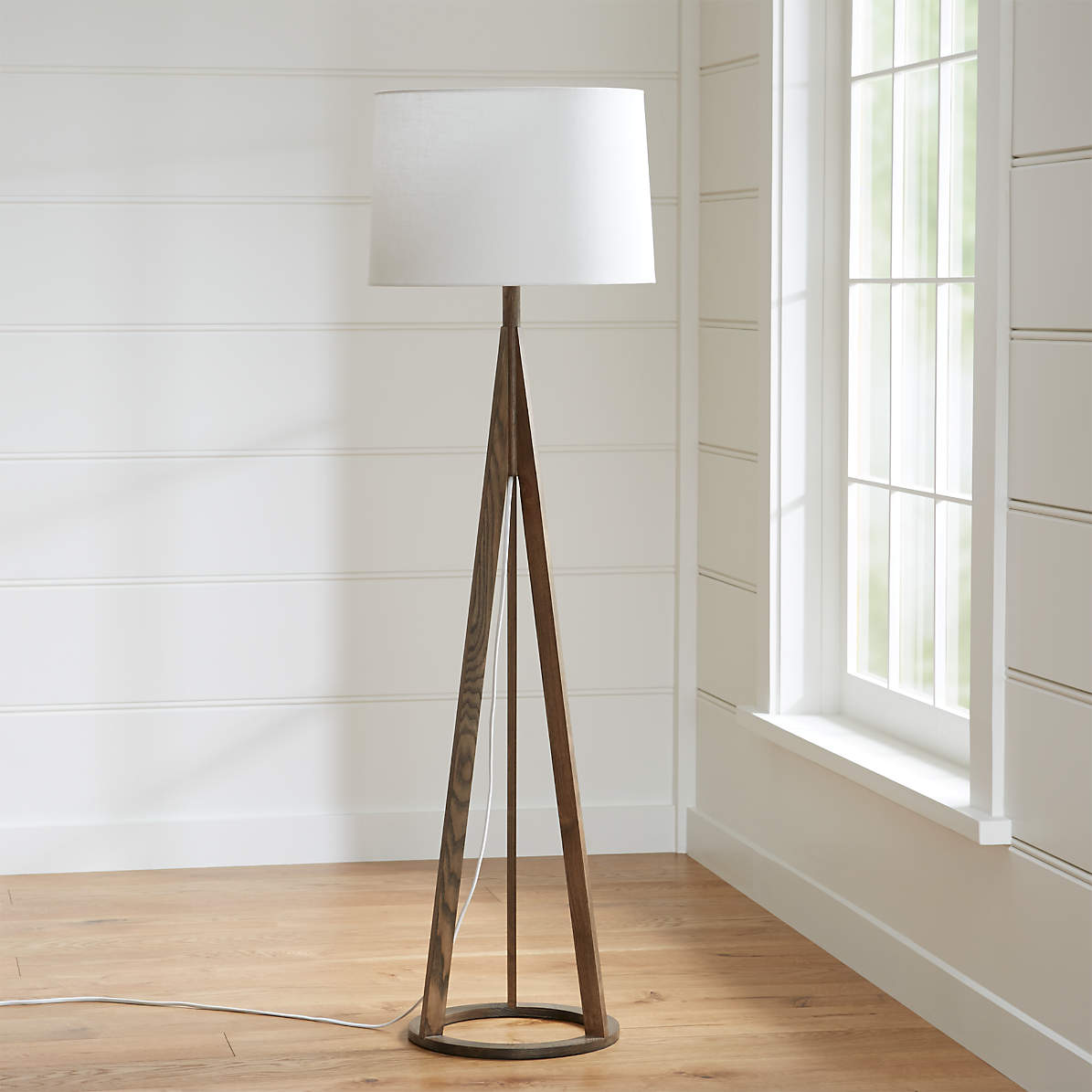 brown floor lamp