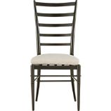 Alfresco Home Swirl Dining Side Chair with Cushion - Charcoal