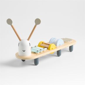 Image of Janod Sweet Cocoon Wooden Caterpillar Kids Music Stand